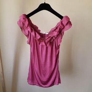 Christian Dior pink ruffle jersey top 10